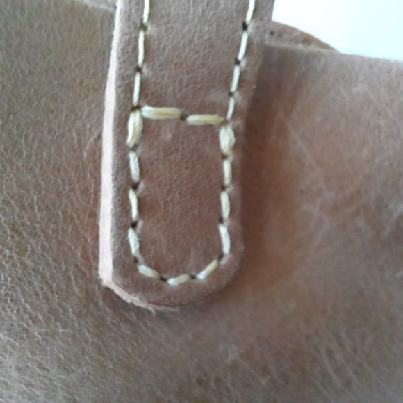 PORTLAND LEATHER GOODS Cappuccino Mini Crossbody Tote Nubuck Patina Boho - Picture 6 of 10